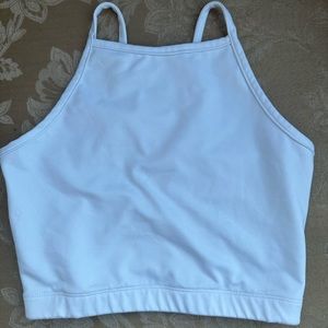White workout top with cool lined back!!